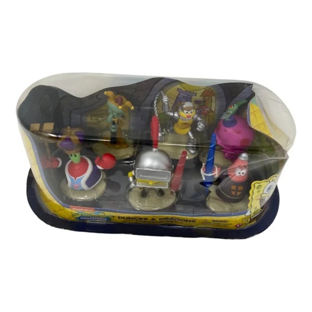 Nickelodeon Spongebob Squarepants Dunces & Dragons Collectible Figurine‎ Set NEW